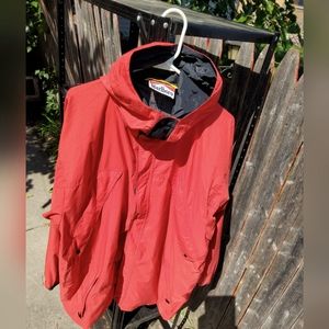 VTG Marlboro Adventure Team Mens Sz XL Red Hooded Windbreaker